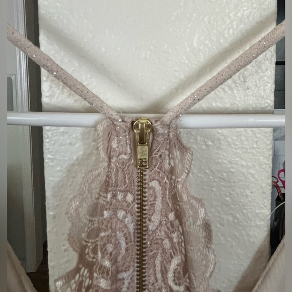 Windsor Evening Dress XS Sparkly Champagne Nude A Line Mini - Picture 8 of 8